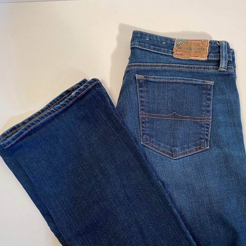 Polo Ralph Lauren Denim Supply Slim Bootcut Blue Jeans Women Size 32 / 32
